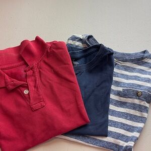 Red, Navy, and Striped Kids Polo and T-Shirts